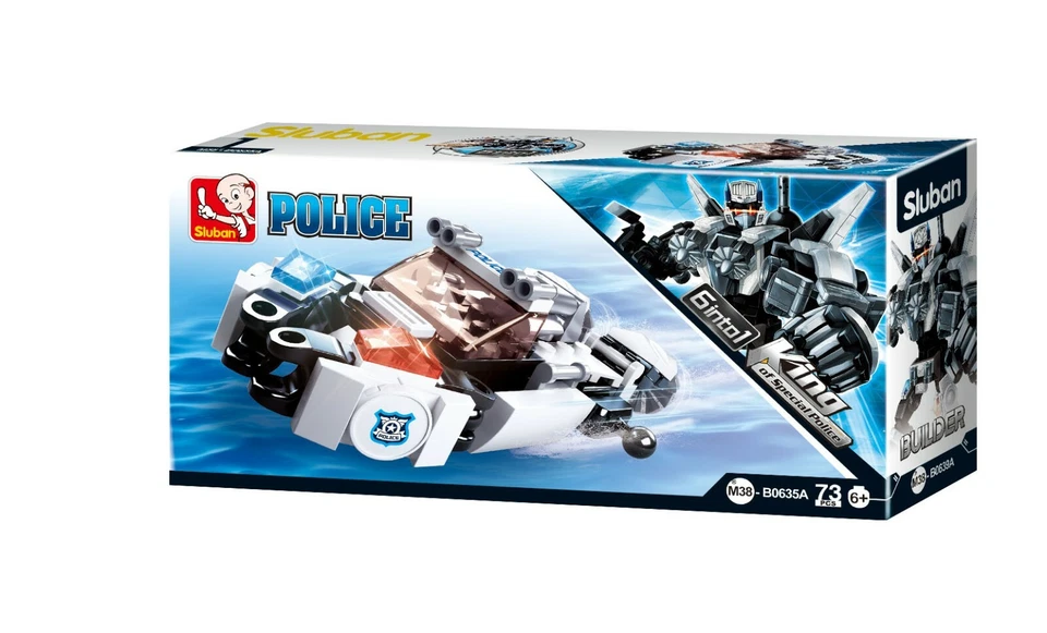 Sluban KING of SPECIAL POLICE Transforming ROBOT 6-in-1 Building Bricks Kit - Image 2 of 4