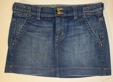 Gap 1969 Denim Mini Skirt Size 6 w/ Buckle Detail Dark Wash