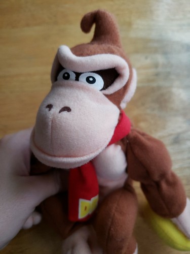 Vtg 1997 BD&A Toysite Super Mario 64 Donkey Kong Banana Bean Bag Plush Cut Tag - Picture 7 of 9
