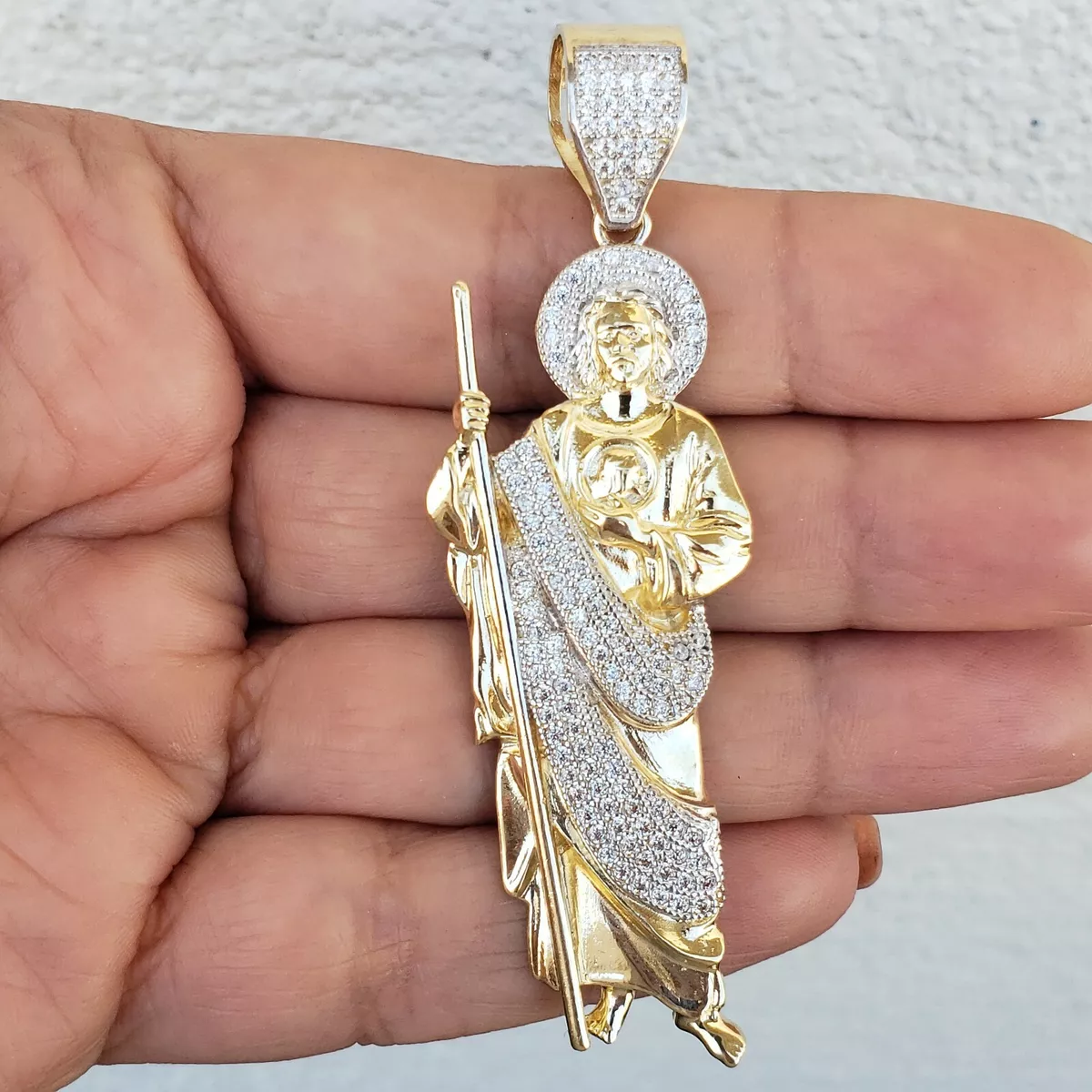 Gold st jude pendant sale