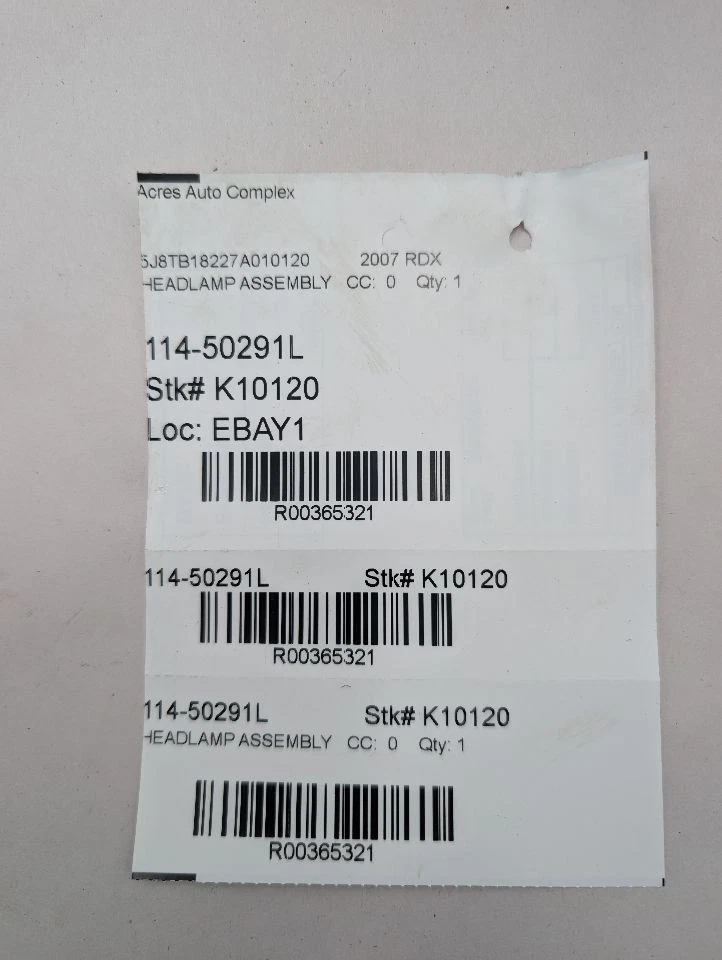 Used Left Headlight Assembly fits: 2007 Acura Rdx Left Grade A Foto 2 de 4