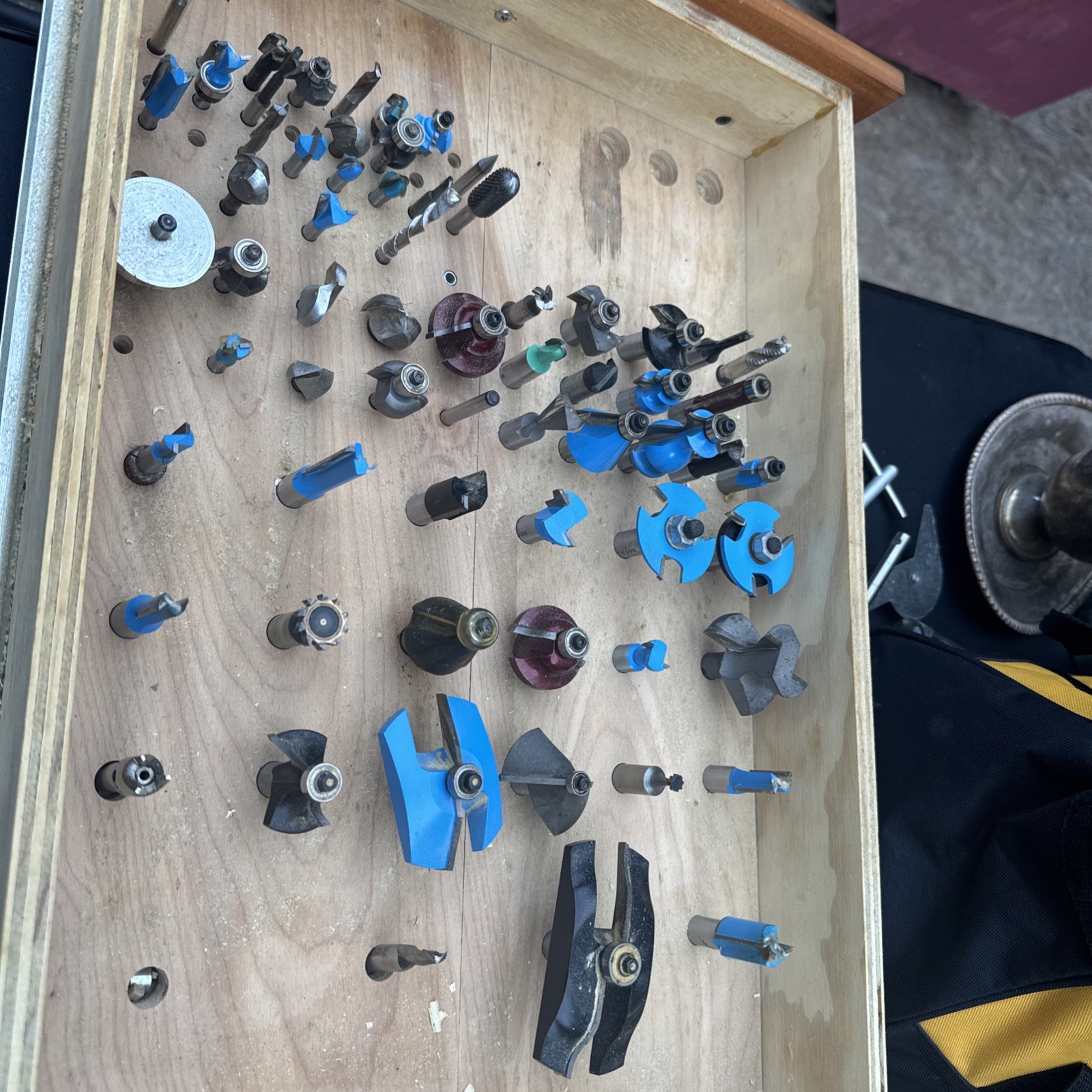 Mixed Lot of 100 Router Bits Most Are Rockler, Some Timberline, Fried