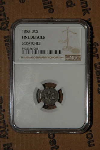1853 Silver 3CS / Three Cent (TRIMES) - NGC Graded 