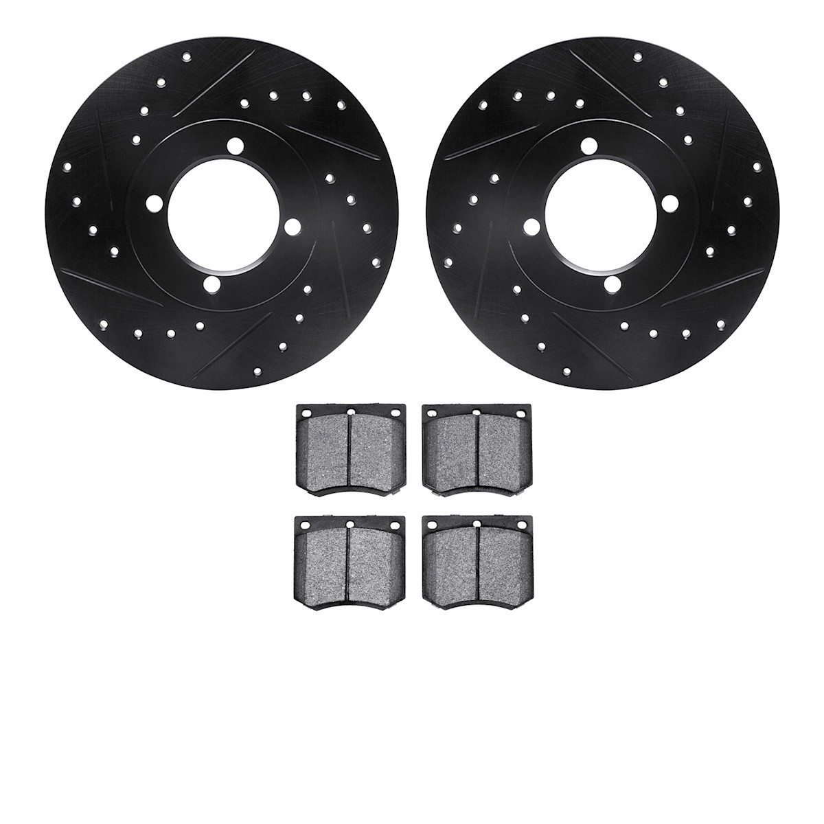 WHWN1-22004 R1 Concepts Brake Disc and Pad Kits 2-Wheel Set Front for Eclat