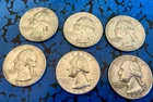 1964-D Washington Quarters Lot of 6 (See Pics)