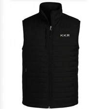 NWT RARE 100% Authentic KKR Private Equity Packable Vest / Gilet Black / White