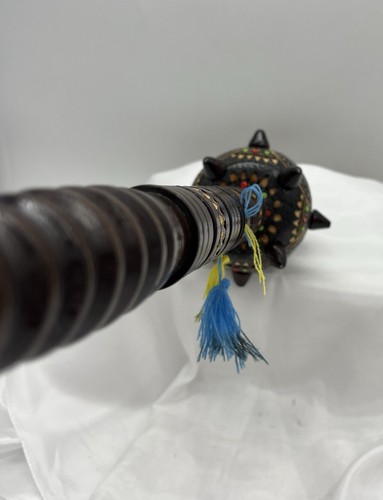 Handcrafted Wooden Mace – Traditional Decorative Ukrainian Souvenir New - Picture 5 of 7