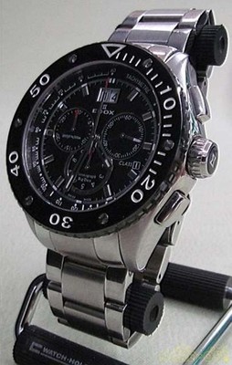 Edox 10017-3-NIN2 Quartz Chronograph Stainless Steel 30ATM Watch