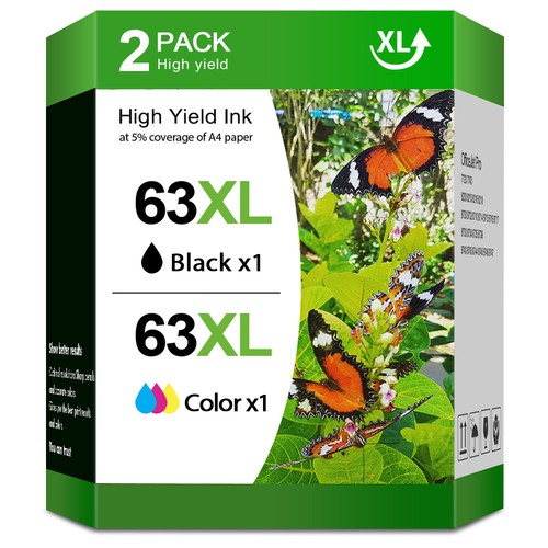 63 XL Ink Cartridges for HP Envy 4516 4520 4512 OfficeJet 3830 4650 ...