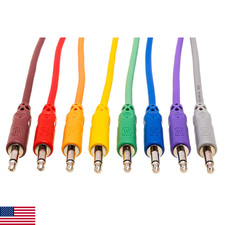 Hosa CMM-845 Unbalanced Patch Cables, 3.5 mm TS to Same, 1.5 Feet