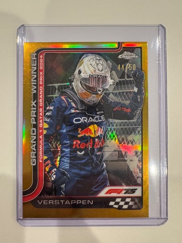 2025 Topps Chrome Formula 1 Grand Prix Winners Max Verstappen #115 Gold 44/50