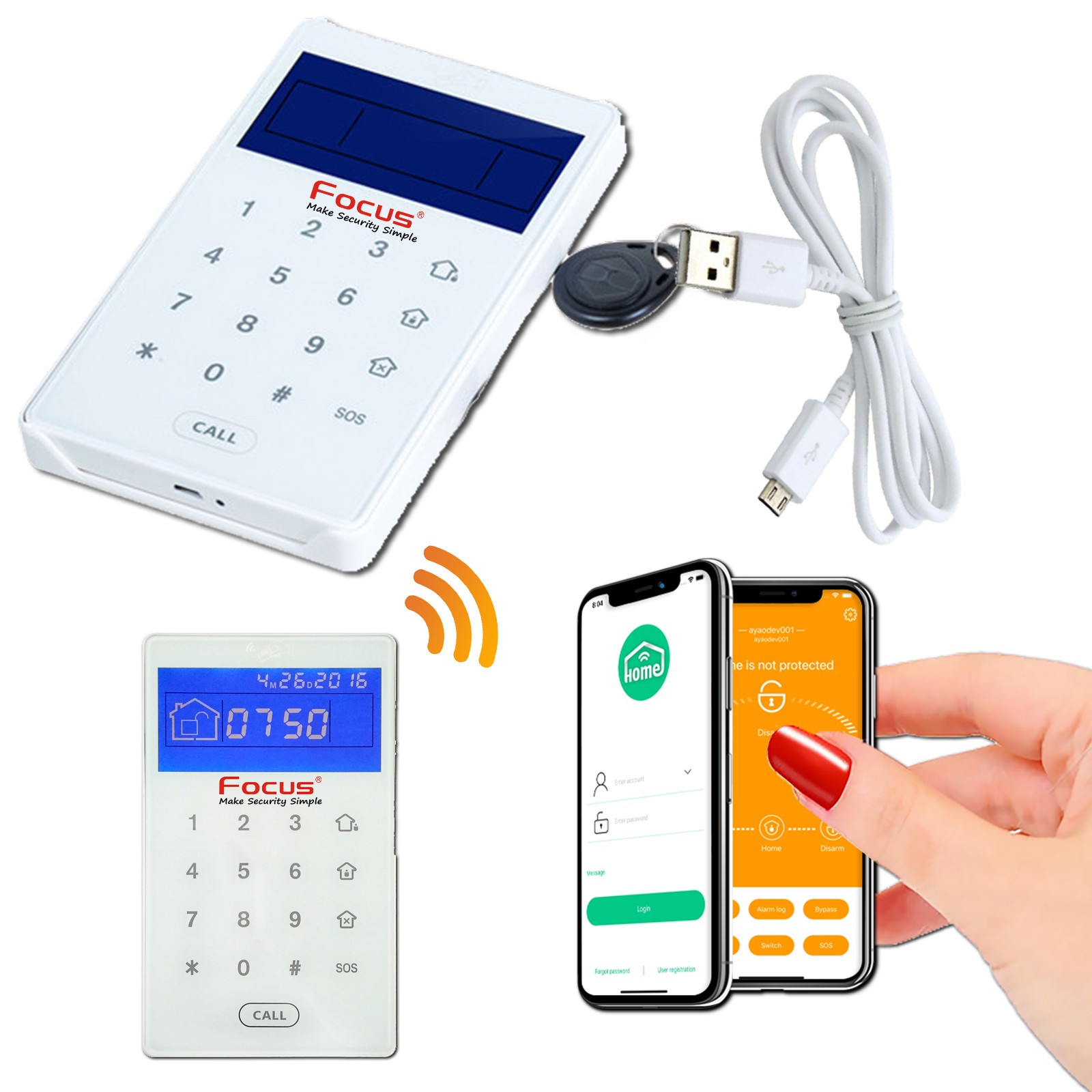 Clavier RFID PB503R - Solution sans fil contre les intrusions pour bureaux