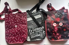 Lululemon Reusable Shopping Tote Bags Small and Large Lot of 10