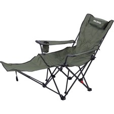 Balzer Relax Stuhl mit Fußteil Grün + Transporttasche 120kg Faltstuhl Camping