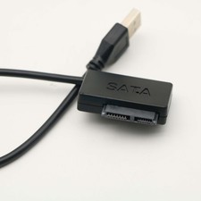 new SATA Slimline to USB 2.0 Adapter Cable for Laptop CD DVD Rom Drive 7 6 13Pin