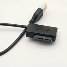 new SATA Slimline to USB 2.0 Adapter Cable for Laptop CD DVD Rom Drive 7+6 13Pin