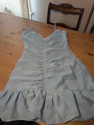 The East Order Blue Mini Ruffle Dress