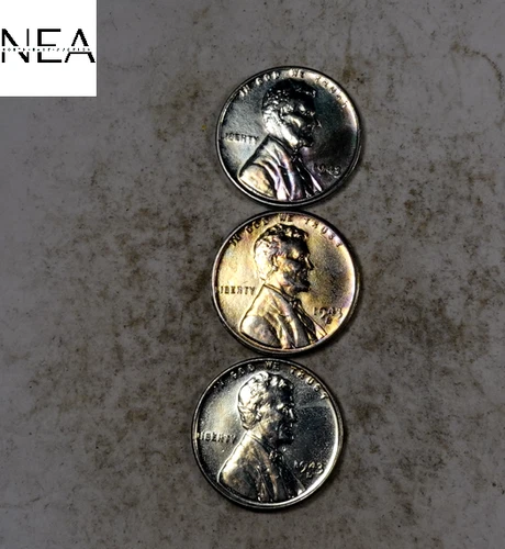 1943+1943-D+1943-S Lincoln Wheat Penny Set/Lot ~ Gem BU ~ Steel ~ ZWL61