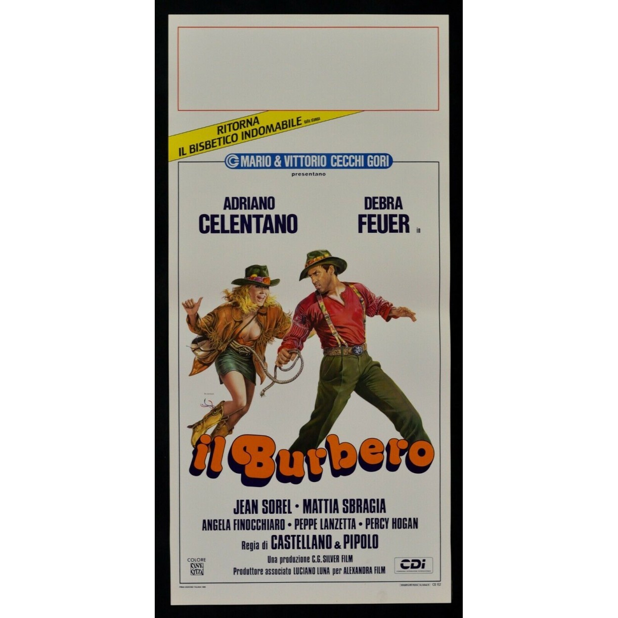 Locandina originale film Il burbero (1987) - Regia di Franco Castellano, Pipolo