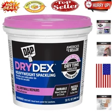1 Qt DryDex Spackling Paste - Quick-Drying, No Priming for Interior/Exterior Use
