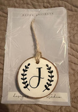 LETTER "J " CHRISMTAS ORNAMENT