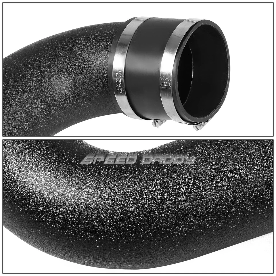 适用于 99-04 JEEP GRAND CHEROKEE V8 WRINKLE FINISH ALUMINUM AIR INTAKE+HEAT SHIELD — 第 4/4 张图片