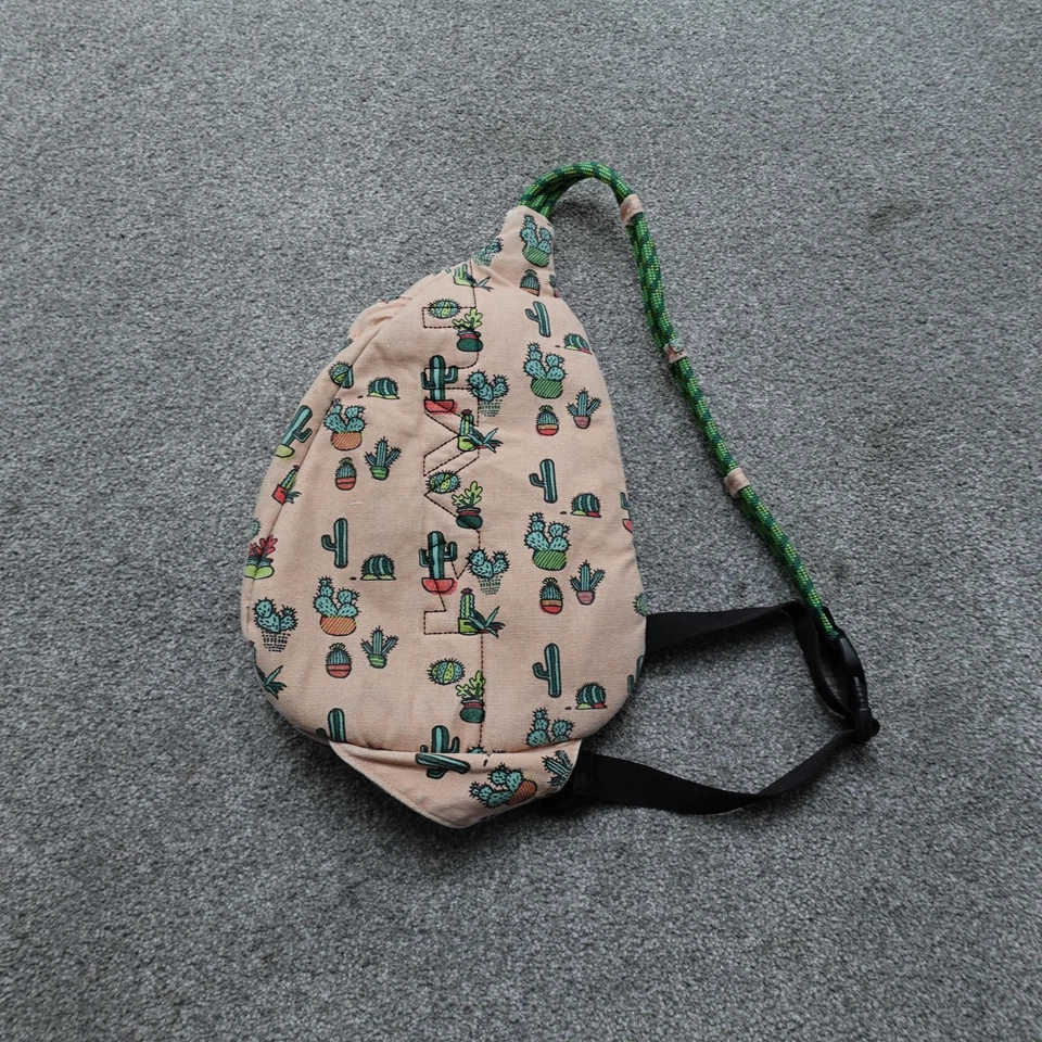Bolso Bandolera KAVU Cuerda Mochila Estampado Cactus Lona Tostada Viaje Verde Foto 3 de 4