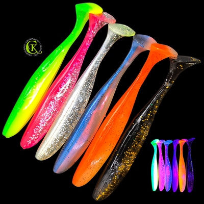 6x 12cm Super Easy Shad Gummifisch Runner Kauli Ukelei Ukel Stint Zander Perch