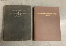 2-Vintage Veterinary Medical Books 1933 and 1944 HC
