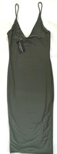 FASHION NOVA Anne Marie Olive Green Midi Dress D31136KXR Womens XS *NEW*