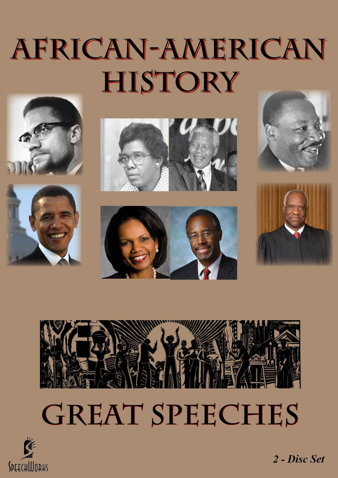 African-American History - Great Speeches (DVD) Martin Luther King Jr Malcolm X