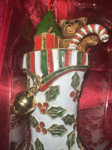 CLOISONNE BLUE BIRD ORNAMENT DILLARDS ORNAMENT Stocking - Picture 2 of 7