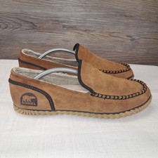 Sorel Dude Brown Suede Leather Moc Slipper Shoe Mens 11 NM2025-242 Casual Loafer