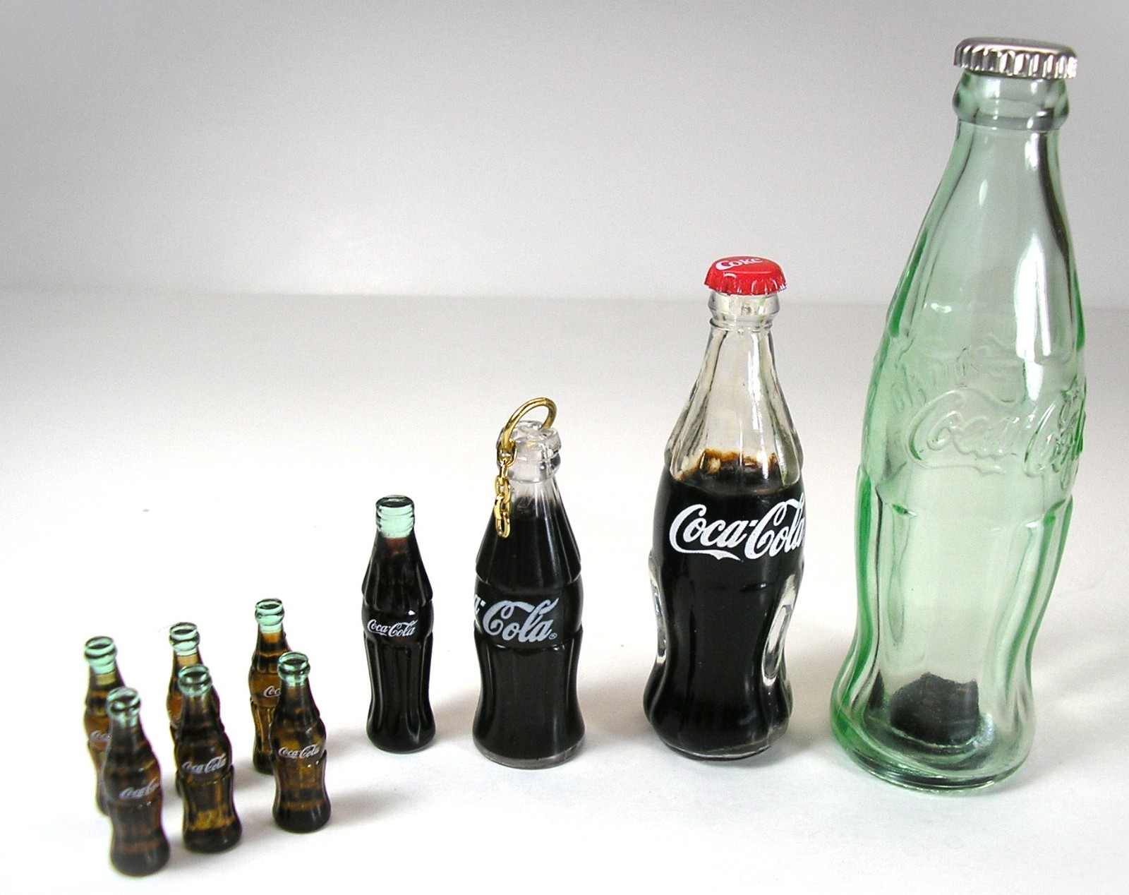 Lot of 10 Mini Coca-Cola Coke Bottles