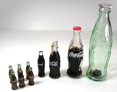 Lot of 10 Mini Coca-Cola Coke Bottles