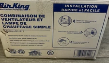 Air King AK917 Exhaust Fan 70 CFM 3.5 Sone, Single Bulb Heater - White