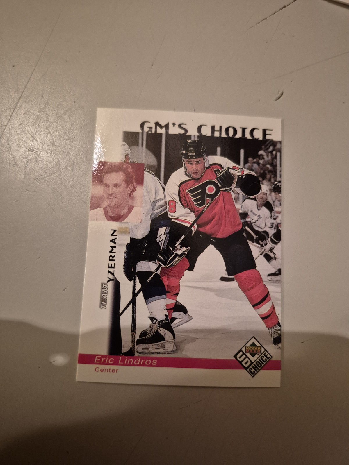 1998-99 Upper Deck UD Choice Eric Lindros GM'S Choice Team Yzerman #237 Flyers