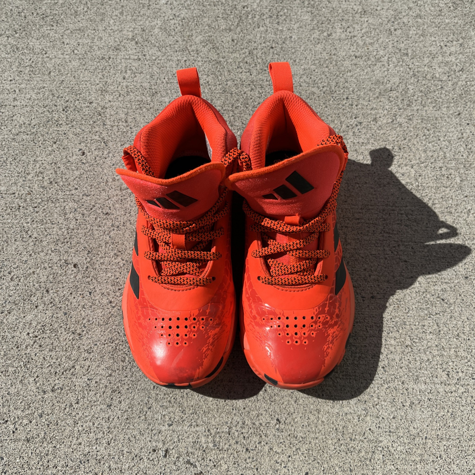 SAOLA Sneakers Basket Adidas Cross Em Up Arancione Rosso Brillante Giovanile Taglia 2