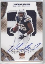 2011 Crown Royale Rookie Silhouette Signatures Blue 35/50 Vincent Brown Auto 1u0