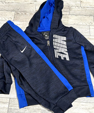 NIKE Dri-Fit Hoodie Jacket Jogger Pants Track Set Blue/Gray Baby 12 Months