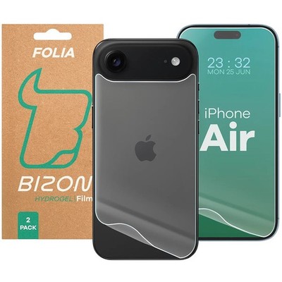 2x Hydrogel Schutzfolie (Display + Rückseite) für iPhone Air Bizon Folie Film