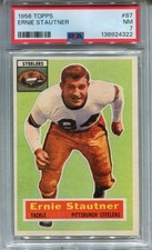 1956 Topps #87 Ernie Stautner PSA 7 NM Pittsburgh Steelers