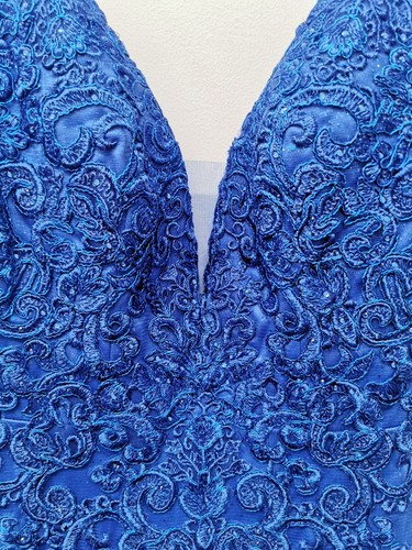 Angel Forever AF21308 size 6 2XS Royal Blue Fishtail Tulle Dress NWT - Picture 7 of 21