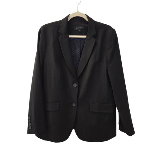 Talbots Wool Blend Two Button Blazer Jacket Size 14