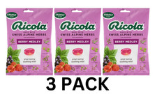 3 Pack Ricola Swiss Alpine Berry Medley Throat Cough Drops 45 Ct Ea Exp 04/26
