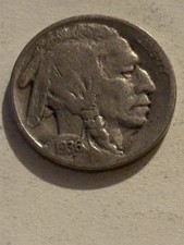1936 S Buffalo Nickel 5 Cents Coin, United States of America