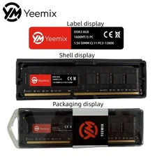 Yeemix 8GB PC3-12800 Desktop DDR3 1600 MHz Non ECC 240-Pin DIMM Memory RAM