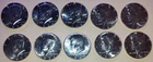 Lot of 10 1966 40% Silver Kennedy Half Dollars 1966 Nice Coins