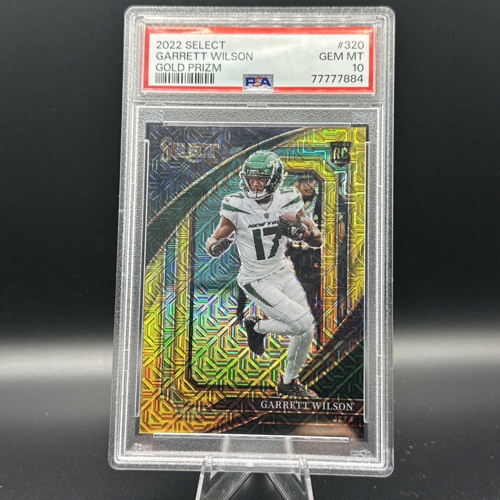 2022 Select Garrett Wilson Gold Prizm Suite Level /10 PSA 10