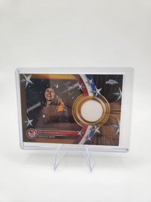 2026 Topps Chrome Olympics Devin Logan Gold Relic /50 Freestyle Skiing